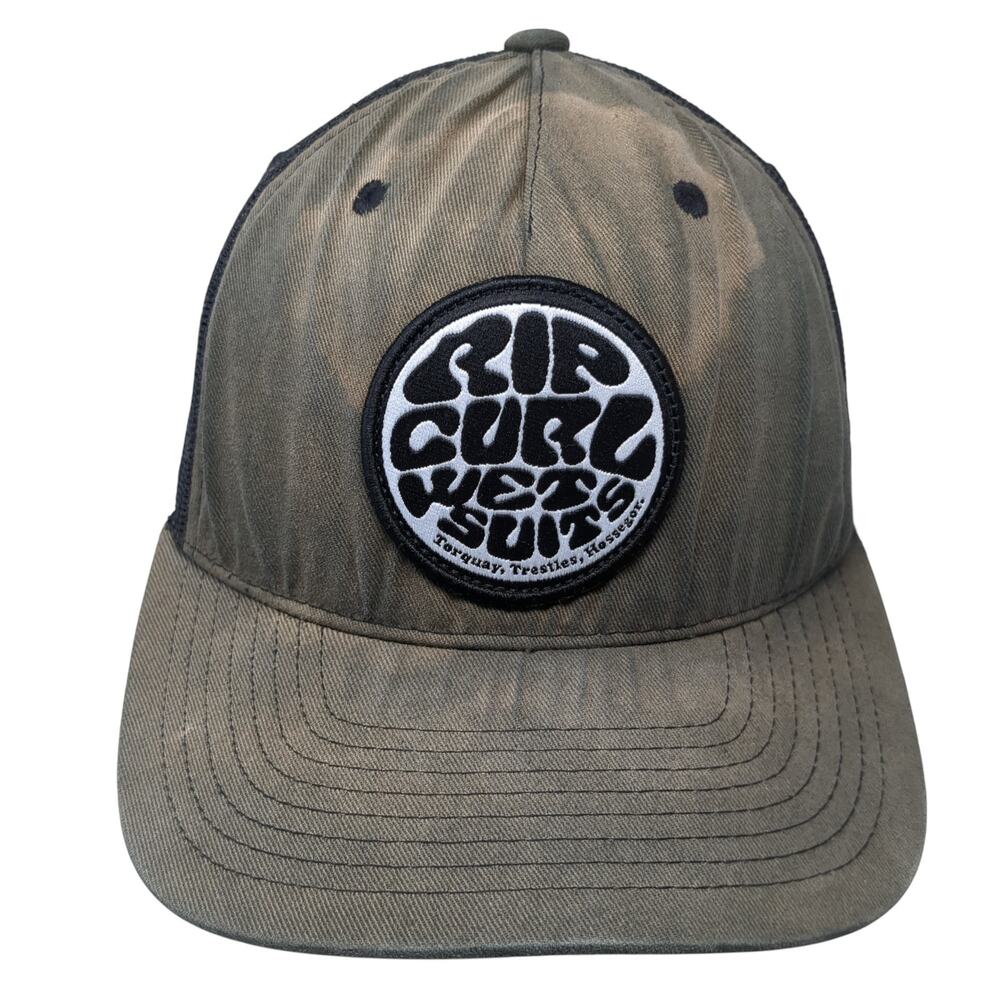 Rip Curl Wet Suits Snapback Trucker Cap Gray Os Adjustable Classics Yupoong